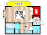 ストークハイツ新検見川 1Kの間取り