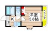 シャトルナガシマ 1Kの間取り