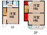 吉岡ハイツ 3Kの間取り
