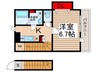 ＭＥＬＤＩＡ野田Ｂ 1Kの間取り