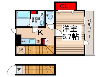 間取図 ＭＥＬＤＩＡ野田Ｂ