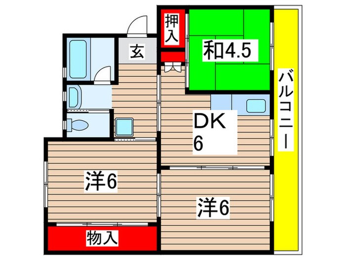 間取り図 ビレッジハウス検見川１１号棟