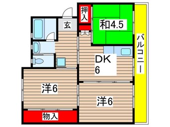 間取図 ビレッジハウス検見川１１号棟