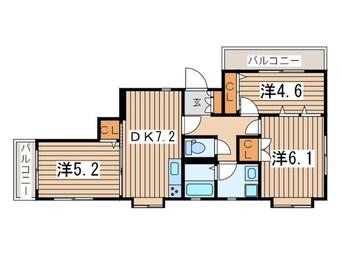 間取図 ペンディーオソプラ北山田