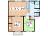 クラントロイメ 2LDKの間取り