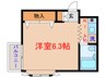 祇園コ－ポ 1Kの間取り