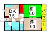 アイリスセゾン北綾瀬 2DKの間取り