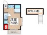 ヴィラージュY 1Rの間取り