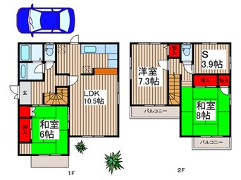 間取図 前原５丁目貸家