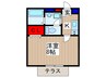 ハッピーハウス 1Kの間取り