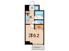レジディア文京本郷Ⅱ 1Kの間取り