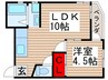 八柱ビル 1LDKの間取り