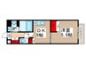 エスペランサ松戸 1DKの間取り