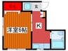 ハイムニシズミ 1Kの間取り