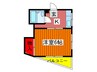 メゾン小山（２０１） 1Kの間取り