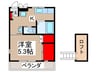 ライフジョイ北越谷２号館 1Kの間取り