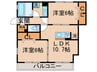 ルーヴ 2LDKの間取り