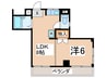 シーサイド山岸 1LDKの間取り