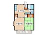 ルネス栗谷 2DKの間取り