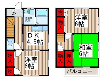 間取図 コーポ　平田