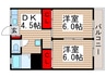 シャルムヒルズ・セラ 2DKの間取り