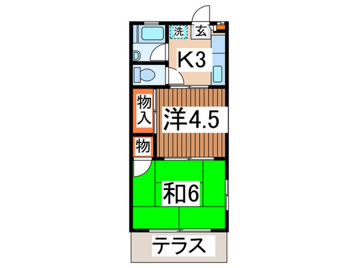 間取り図 グリ－ンハイツＫ