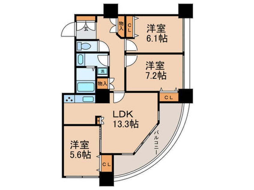 間取図 ﾘﾊﾞ-ｼﾃｨ21ｲ-ｽﾄﾀﾜ-ｽﾞⅡ