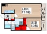 ﾘﾊﾞ-ｼﾃｨ21ｲ-ｽﾄﾀﾜ-ｽﾞⅡ 1LDKの間取り