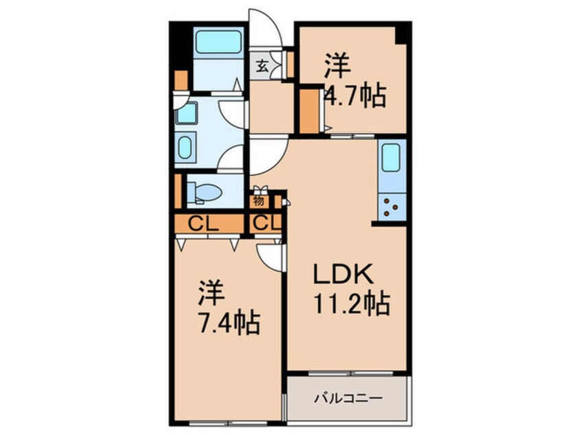 間取図 ﾘﾊﾞ-ｼﾃｨ21ｲ-ｽﾄﾀﾜ-ｽﾞⅡ