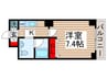 南海サザンコート行徳 1Kの間取り