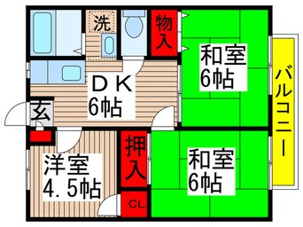 間取図 グリ－ンプラザＡ