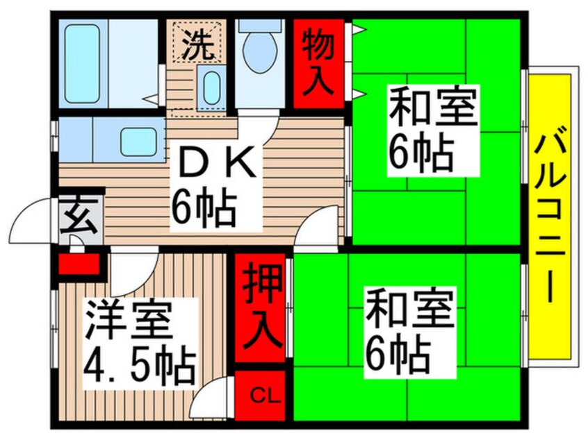 間取図 グリ－ンプラザＡ