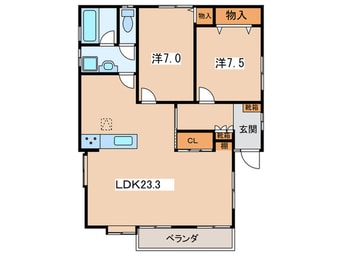 間取図 コスモ桃浜