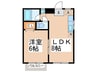 ハイツ宮本 1LDKの間取り