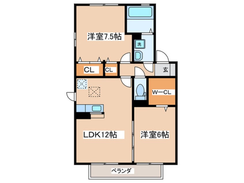 間取図 クレールソシア聖蹟