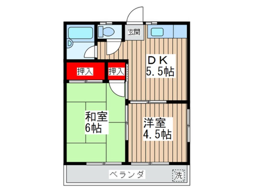 間取図 ｾﾝﾁｭﾘ-小山