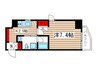 ジオエント御徒町 1Kの間取り