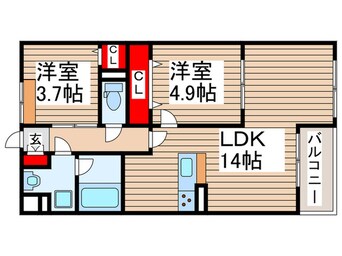 間取図 ベル　フルール