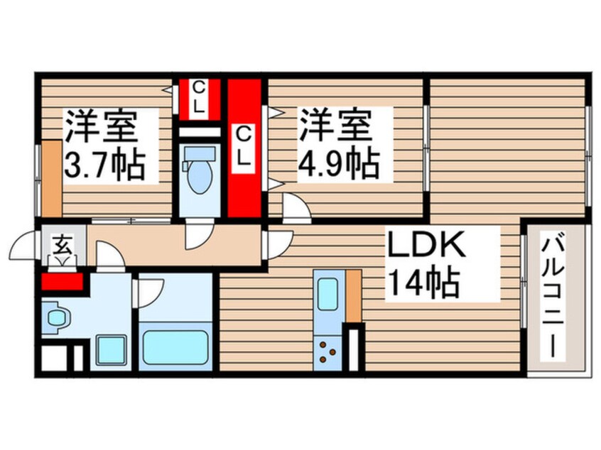 間取図 ベル　フルール