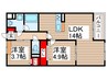 ベル　フルール 2LDKの間取り