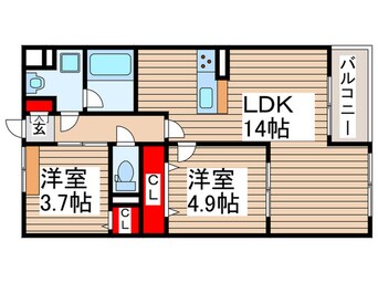 間取図 ベル　フルール