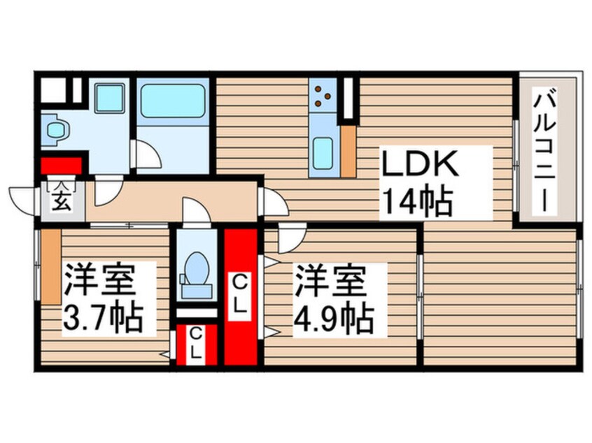 間取図 ベル　フルール