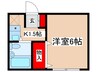 フェリース生田 1Kの間取り