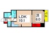 HELIOS　BURG 1LDKの間取り