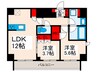 ジオエント町屋 2LDKの間取り