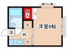 モンシャトー神田 1Kの間取り