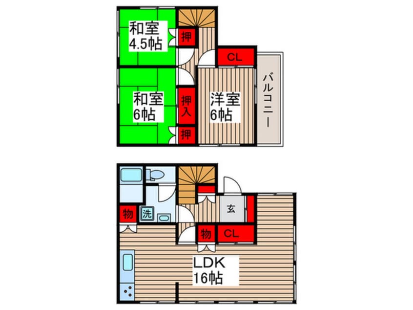 間取図 五香西4丁目貸戸建