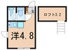 アヴァンティ片倉 1Rの間取り