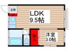 ﾊｲﾂｱﾗｷ 1LDKの間取り