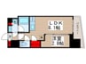 レジディア亀戸プレイス 1LDKの間取り